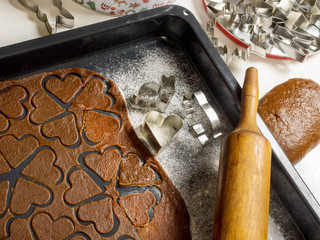 Gingerbread baking in the home's kitchen