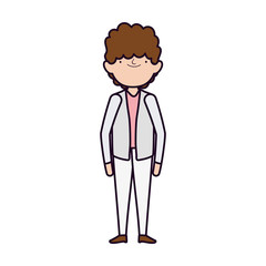 Fototapeta premium wedding groom man cartoon character in suit
