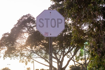 stop sign on the road
