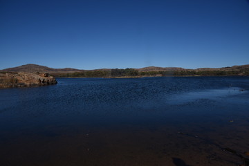 Fototapeta na wymiar A view of a peaceful lake 