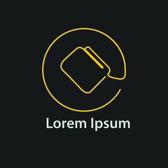 Wallet Logo abstract design vector Negative space. Purse payment Logotype concept icon