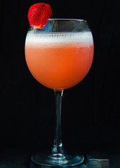 cocktail with strawberry
