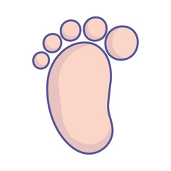 baby shower footprint newborn icon