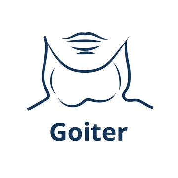Goiter icon. Thyroid enlargment conceptual artwork