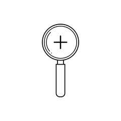 magnify search icon vector design template