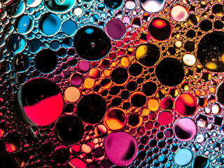 colorful abstract bubble pattern texture background top view