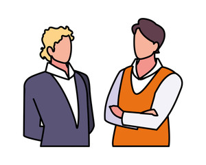 Fototapeta premium cute businessmen with various views and poses
