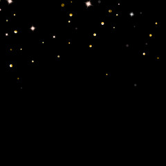Gold Glitter Stars. Luxury Shiny Confetti.