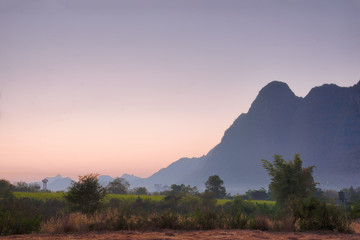 landscape of mountain tn the nice sky in themorning