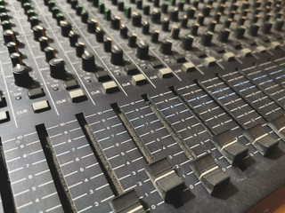studio mixer close up