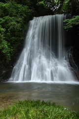 Fototapeta na wymiar Yomogi Fudo Taki (Waterfall) in Kamogawa City