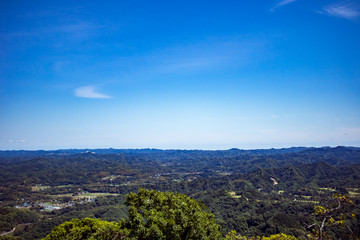Naklejka premium Scenery from the Kujukutani Observatory in Chiba Prefecture.