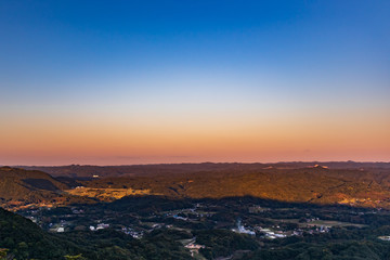 Sunset sky from Kujukutani observatory in Chiba Prefecture.