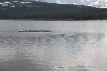 A Mountaintop Reservoir in the Rocky Mountains