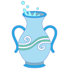 Illustration of a water jar full of water