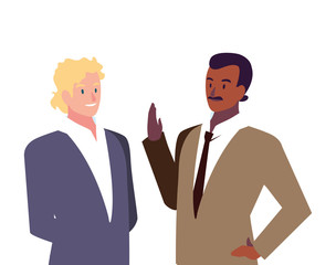Fototapeta premium cute businessmen with various views, poses and gestures