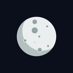 Full Moon Illustration Vector Clipart