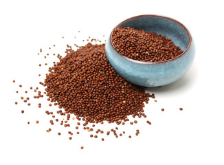 Perilla herb seed used in traditional,chinese herbal medicine over white background. Su zi. Fructus perillae frutescentis.