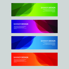 Naklejka premium Vector Abstract design banner web template