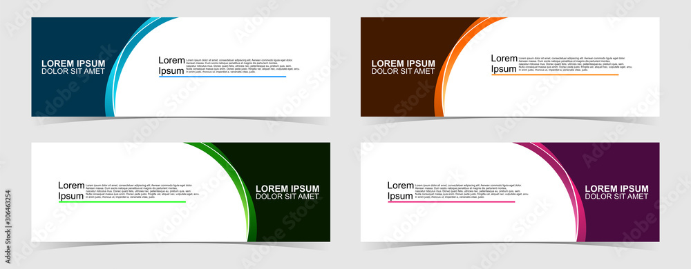 Canvas Prints set of abstract vector banners design. collection of web banner template. modern template design for