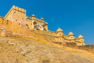 Fototapeta premium The majestic Amber Fort near Jaipur in Rajasthan, India.