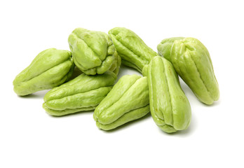 Chayote on a white background