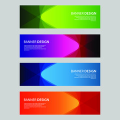 Naklejka premium Vector Abstract design banner web template