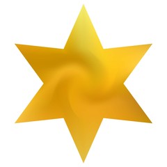 Chromatic background in the form of hexagram.