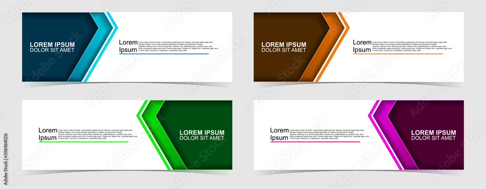 Canvas Prints set of abstract vector banners design. collection of web banner template. modern template design for