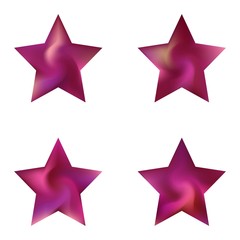 Kit of pentagram blurred backgrounds.