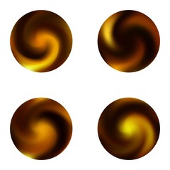 Set with round abstract blurred backgrounds.