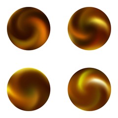 Kit with modern round mesh backgrounds.