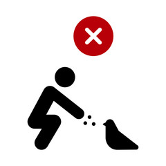 Do not feed the bird sign