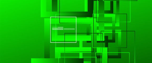 Fototapeta na wymiar Abstract background with simple square or rectangle geometrical shapes. Geometric template with fluid gradients. Line design, technology concept. Vector Illustration For Wallpaper, Banner Background
