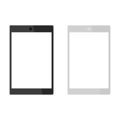 Realistic tablet pc computer on white background. Vector illustration.