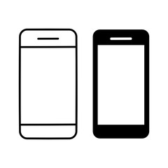 Smartphone icon on white background. Vector illustration.