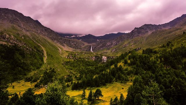 Beautiful landscape in Switzerland time lapse