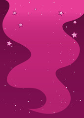Pink background with many stars