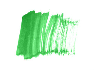 Green watercolor scribble texture. Abstract watercolor on white background. Green abstract watercolor background. It is a hand drawn.