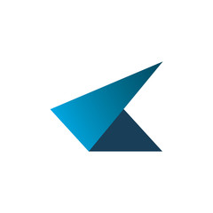 color arrow k logo design
