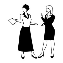 cute businesswomen with various views, poses and gestures