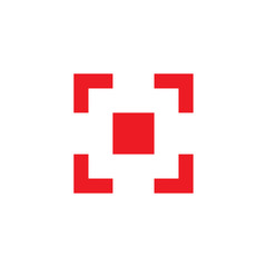Obraz premium square target lens logo design