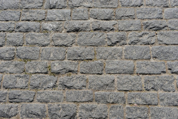 Grey brick wall background for design