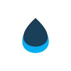 water drop color modern logo design