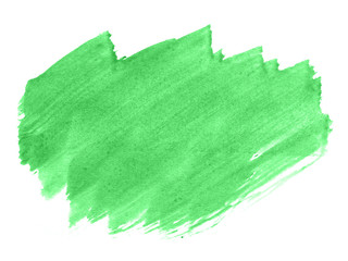 Green watercolor scribble texture. Abstract watercolor on white background. Green abstract watercolor background. It is a hand drawn.