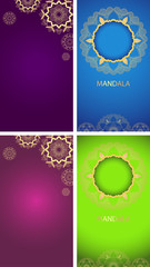 Background template with mandala designs