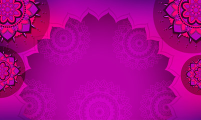 Background template with mandala designs