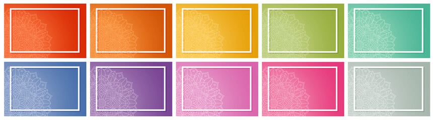 Background templates with mandala patterns