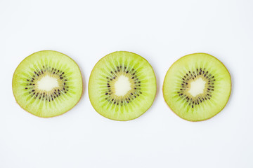 Fresh kiwi on the white background