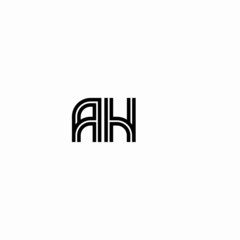 Initial outline letter AH style template